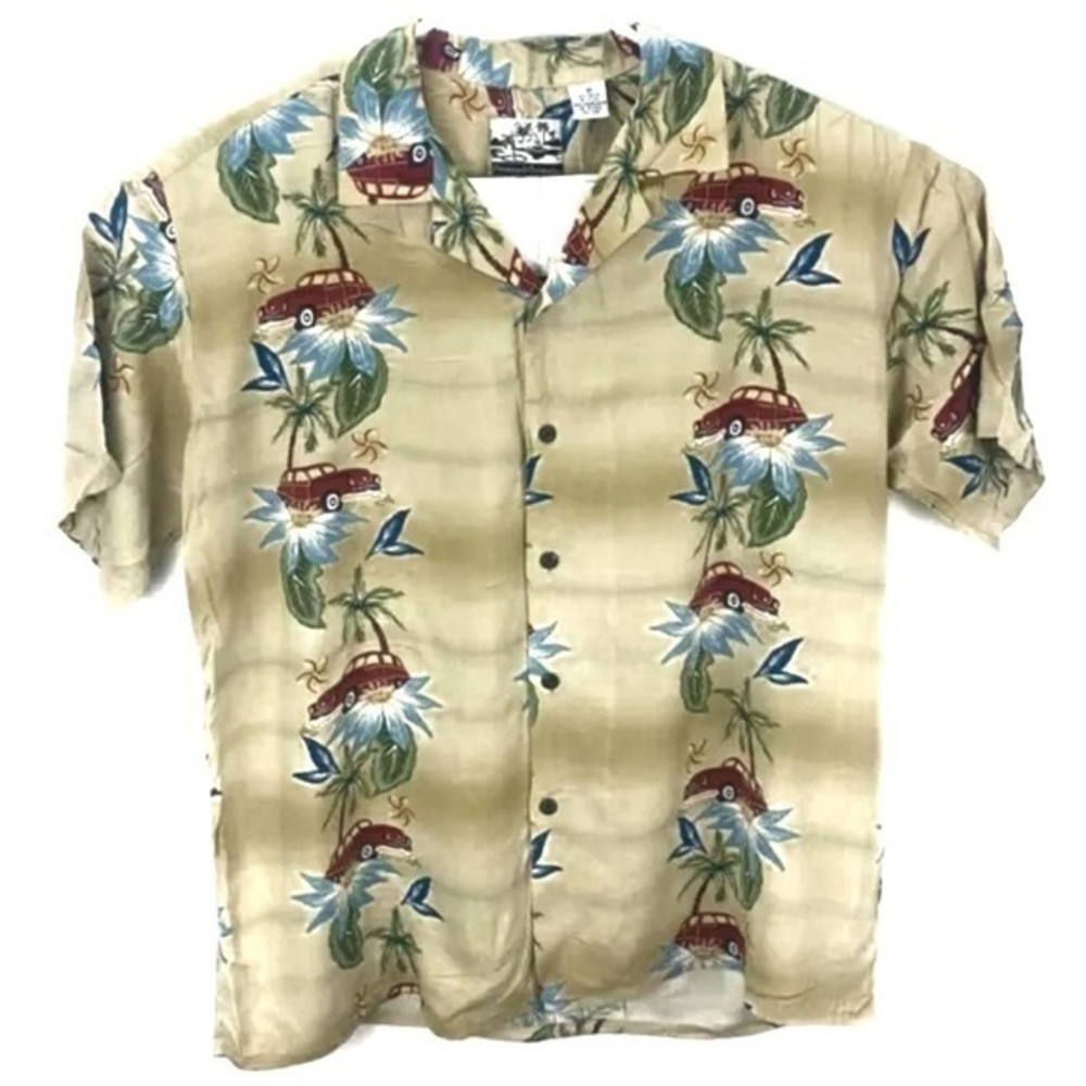 Mens Pineapple Connection Hawaiian Button Up Sz M